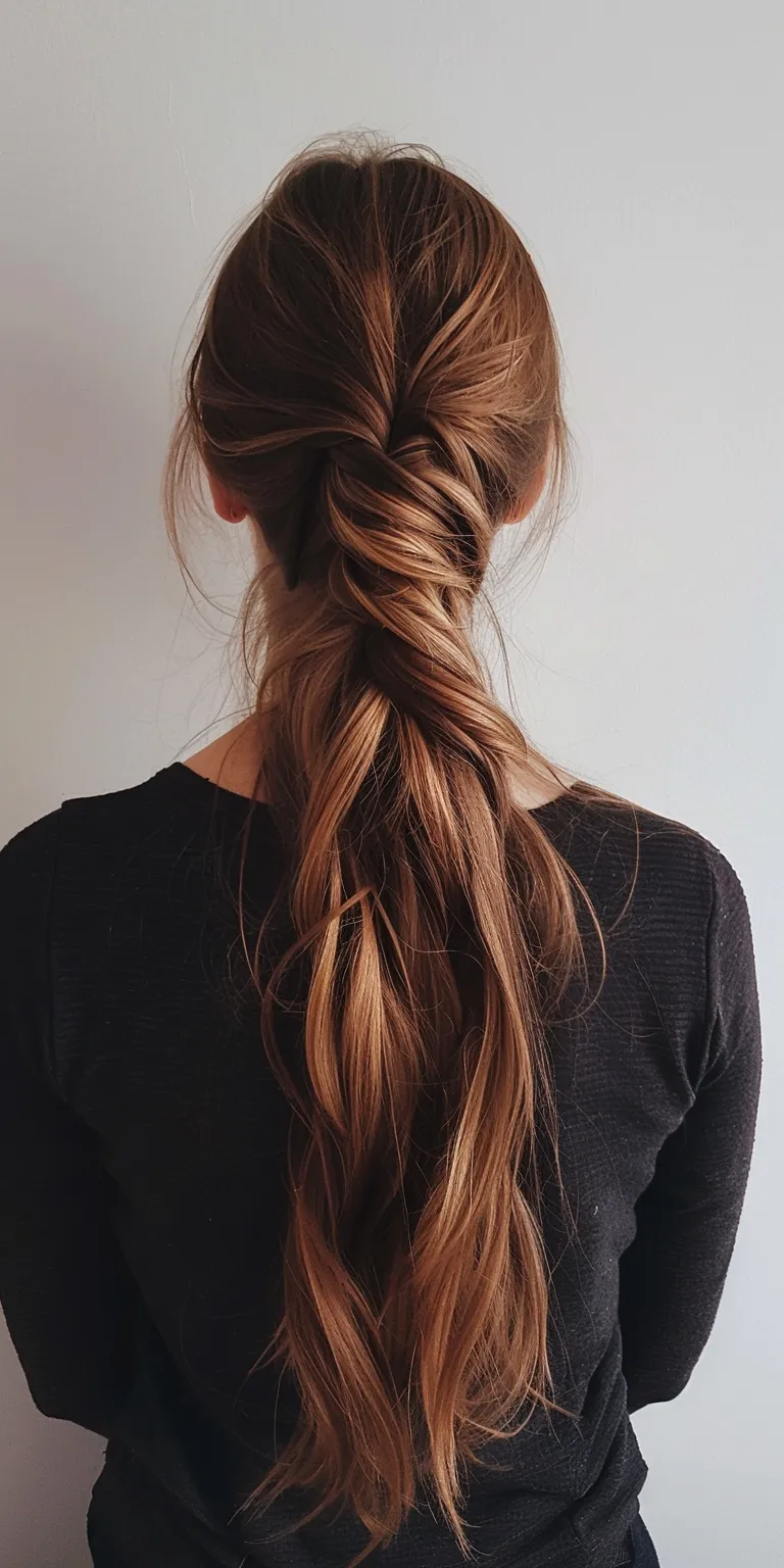 easy hairstyles for long hair French braid, Braid, Waterfall braids, Boho Updo