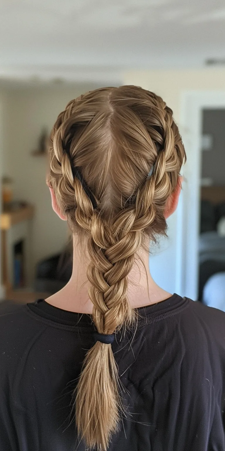 neat braid gel Waterfall braids, French braid, twist, Braid, Updo