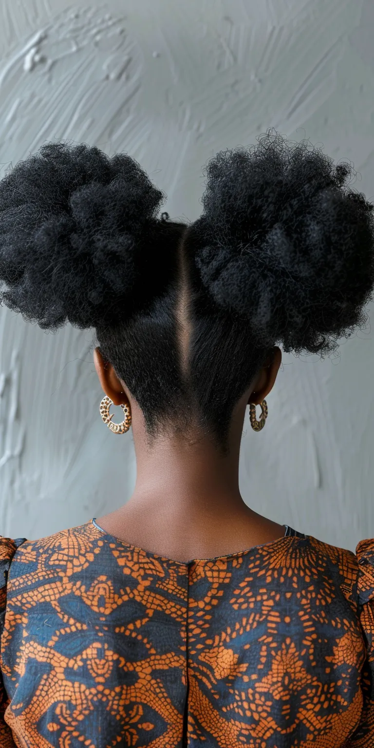 ball hairstyles Afro puffs, Kinky hair, Chignon, Updo, Pompadour