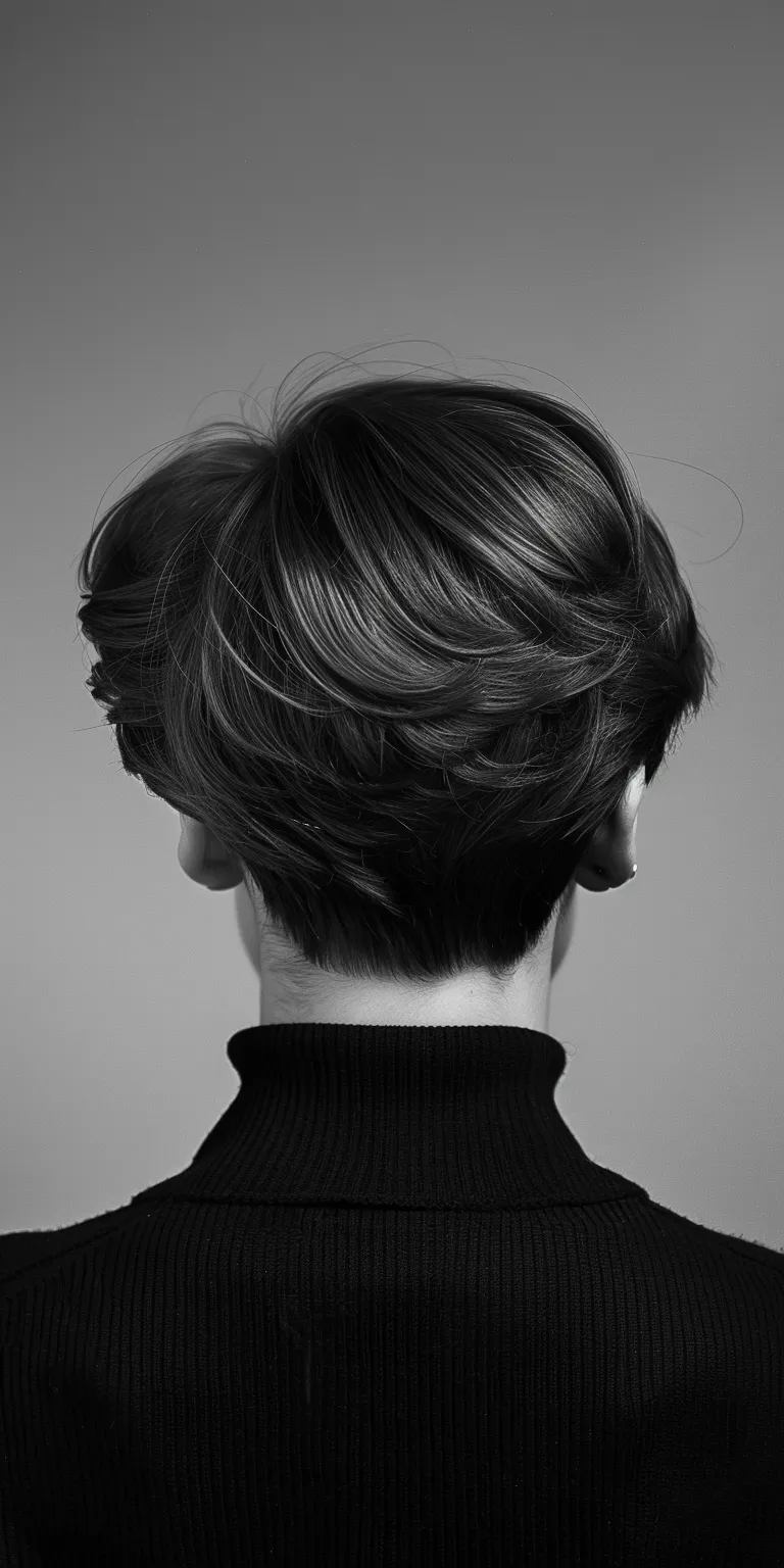 haircuts for short hair Chignon, Asymmetric cut, Updo, French twist, Bouffant