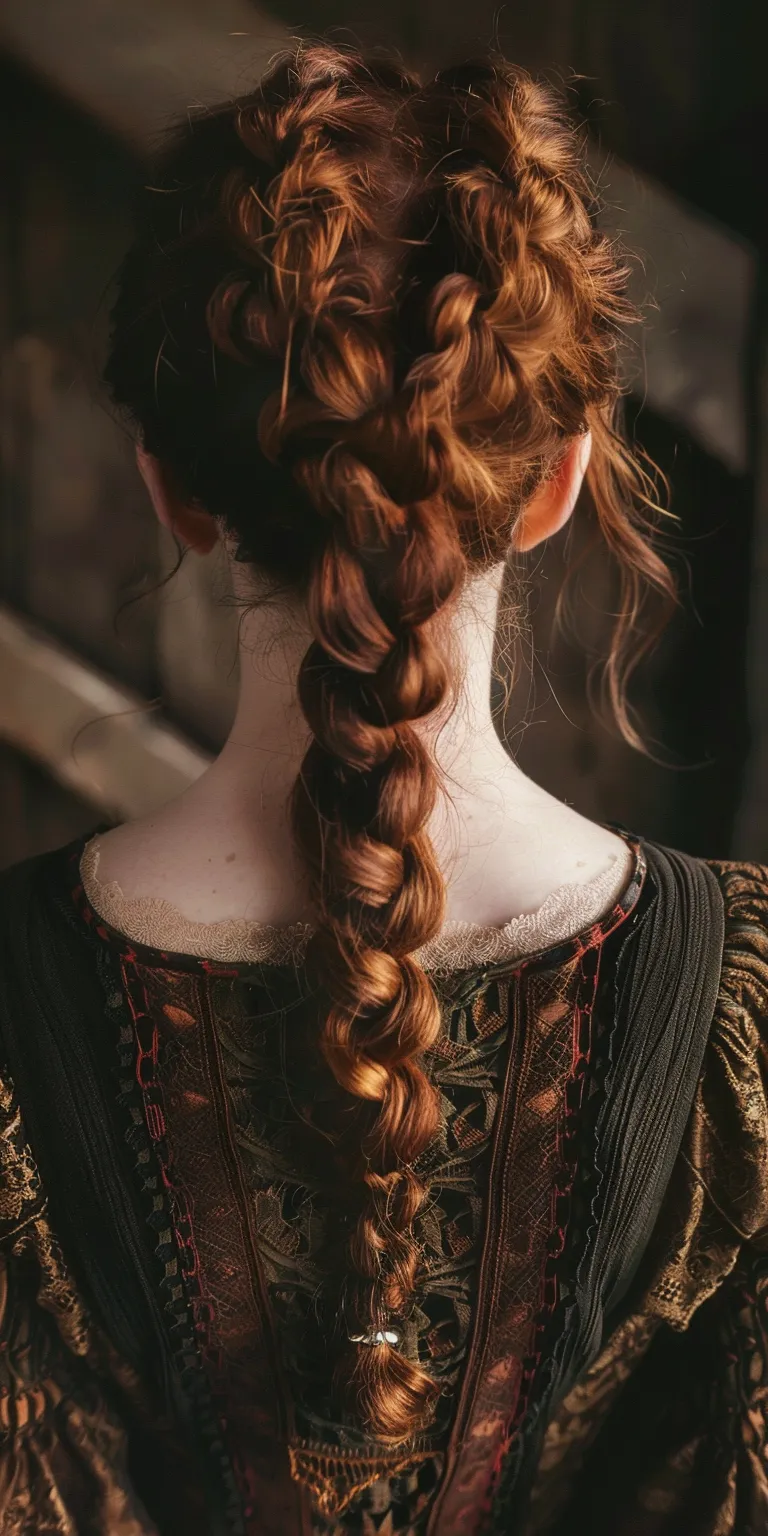 medieval hairstyles Braid, Milkmaid braid, French Historical Christian hairstyles, Boho braids