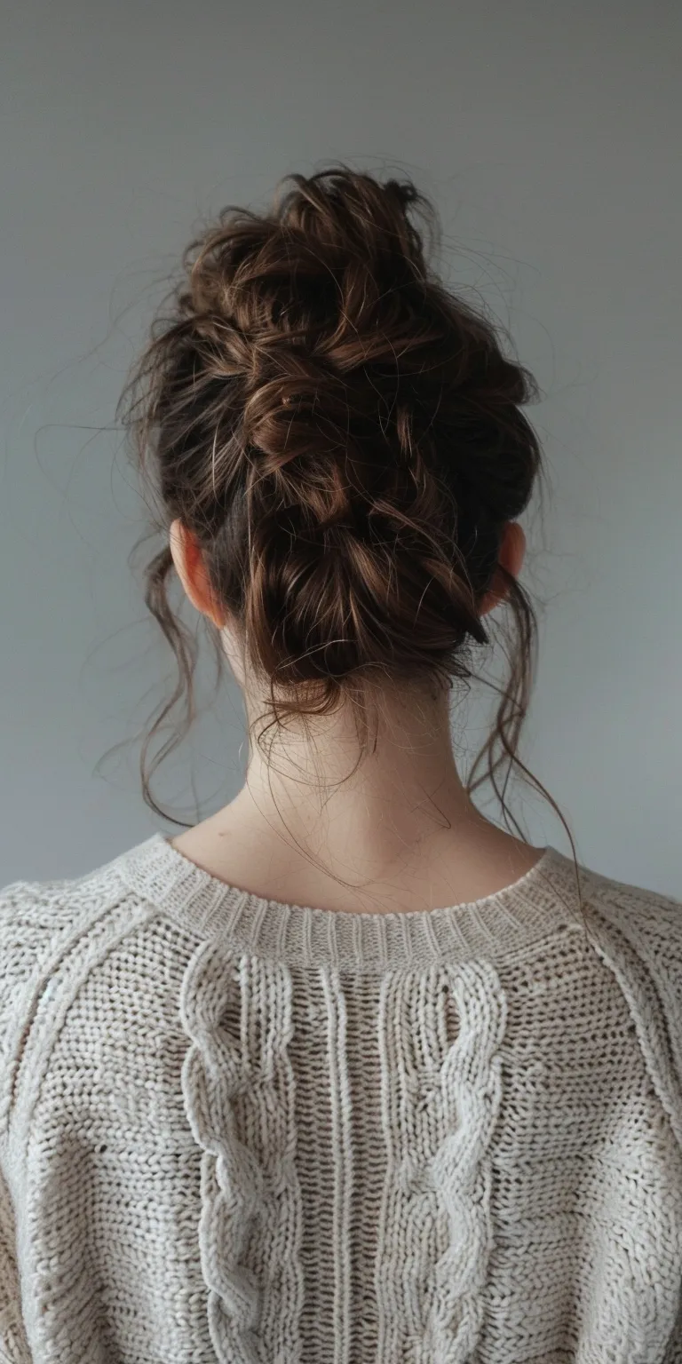 oval shape hairstyle Updo, Chignon, Milkmaid braid, French Ballerina bun