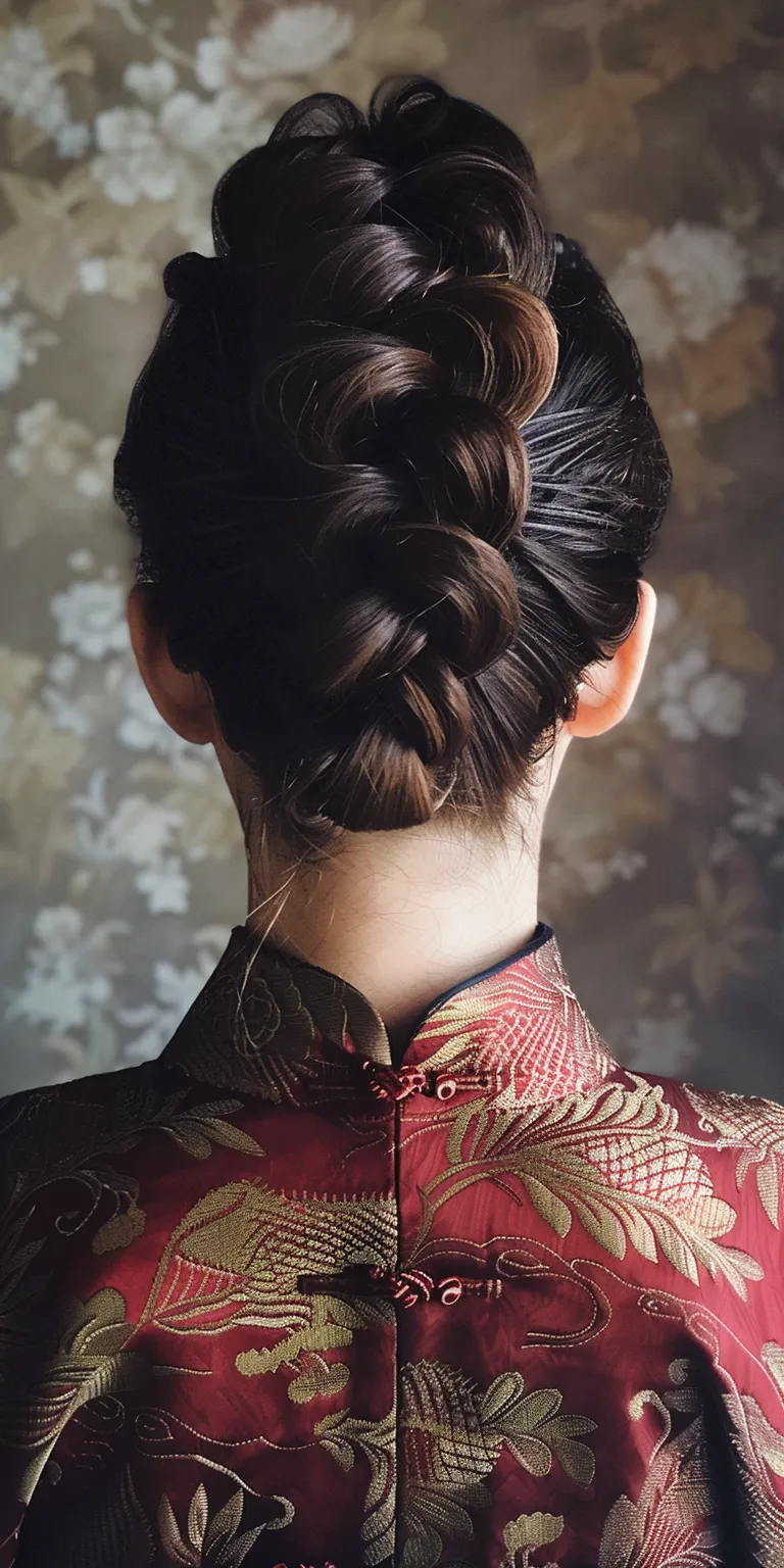 samurai hairstyle Japanese women's hairstyles, Updo, French twist, Chignon, Historical Christian hairstyles