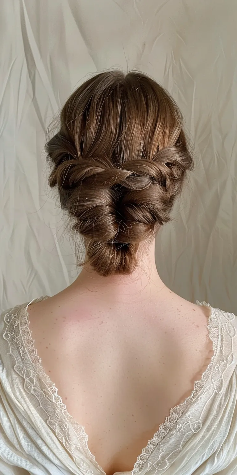 regency hairstyles Updo, Milkmaid braid, Waterfall braids, Ballerina bun, French braid