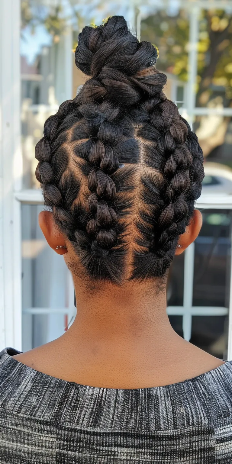 braided updo hairstyles Waterfall braids, French twist, braid, Updo, Hair twists