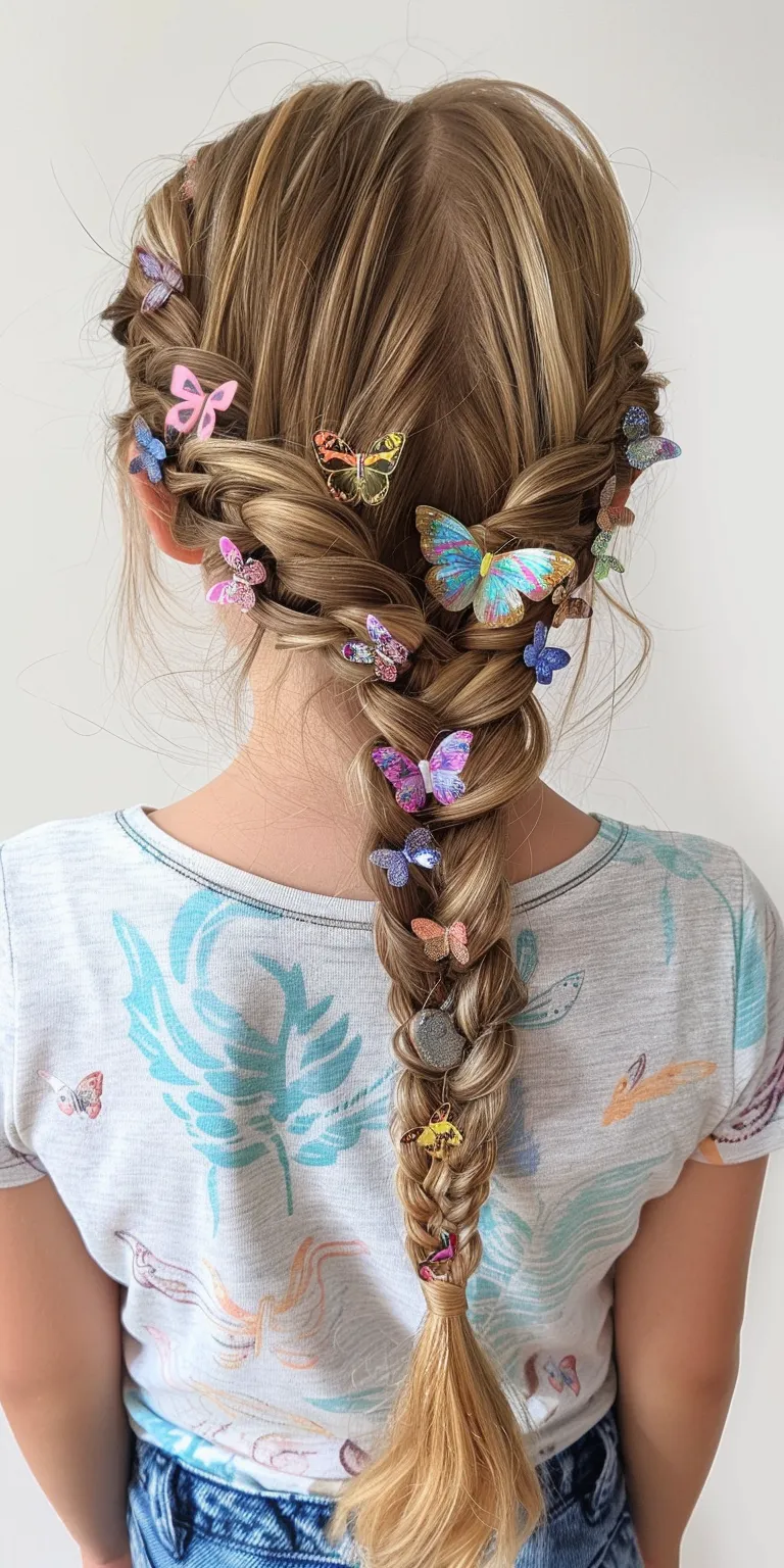 butterfly braids hairstyles Butterfly haircut, Boho braids, Milkmaid braid, Waterfall French braid