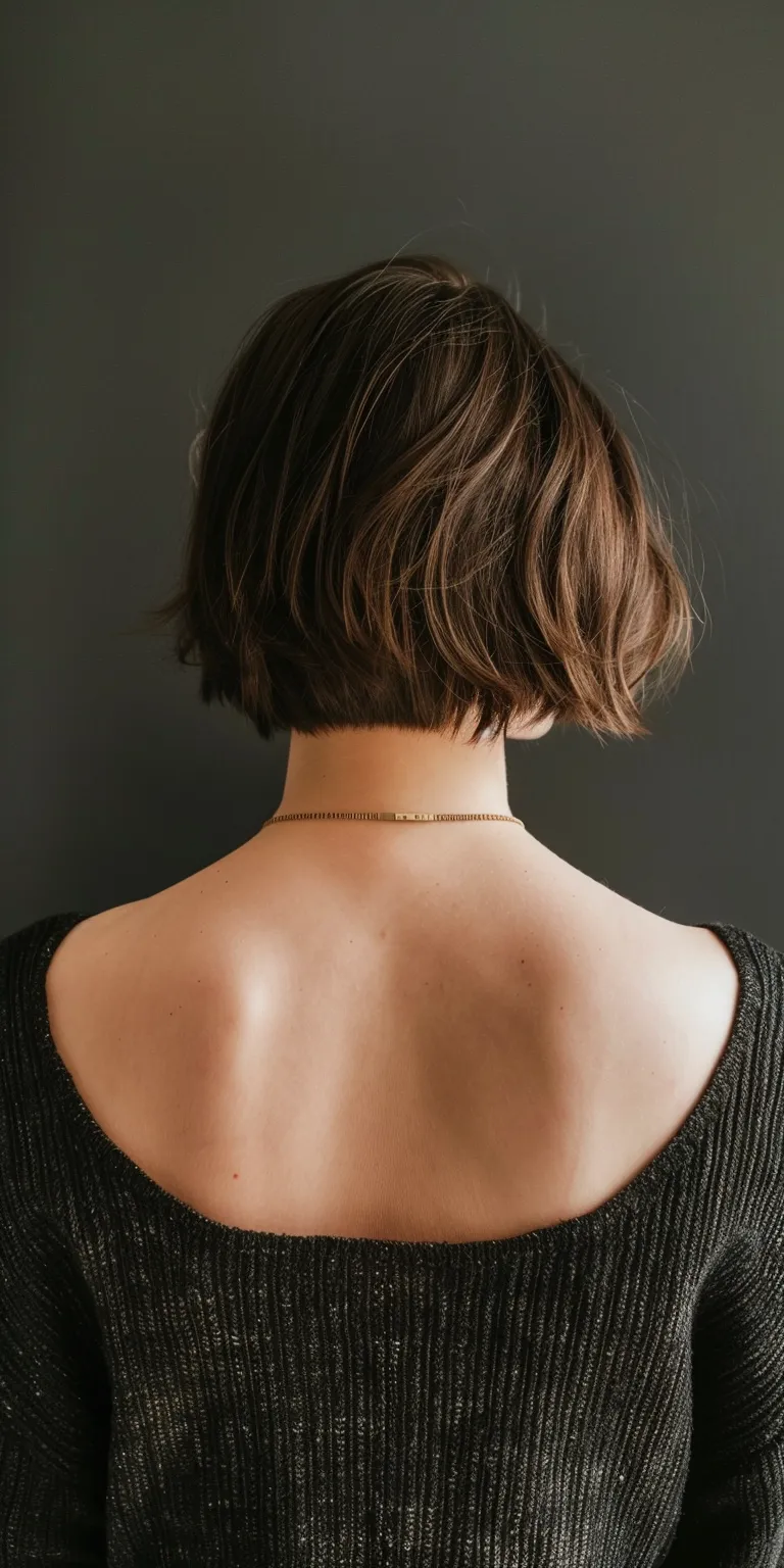 choppy hairstyles Asymmetric cut, Chignon, Pixie Bob Short hair