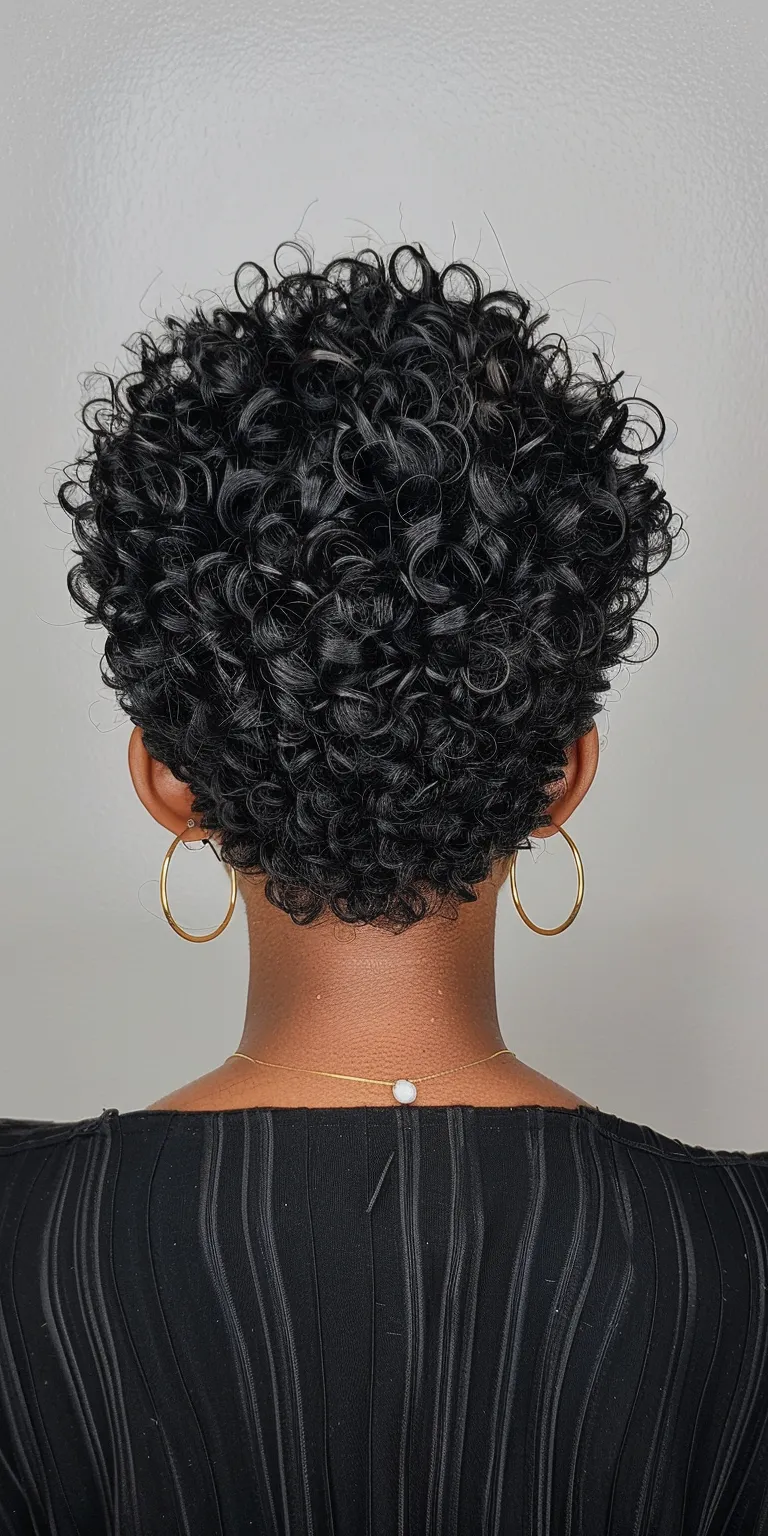 curly weave hairstyles Digital perm, Kinky hair, Asymmetric cut, Afro puffs, Finger wave