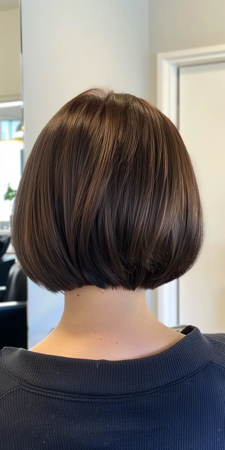 stacked bob haircuts Asymmetric cut, Short brush Bob Professional Stacked