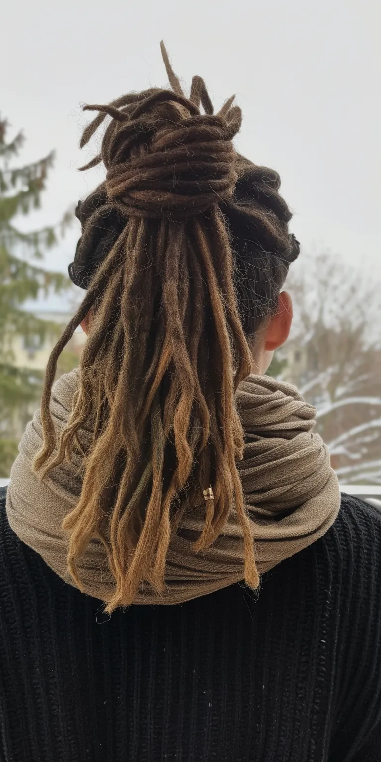 short dreadlocks Dreadlocks, Hair twists, Layered hair, French twist, Waterfall braids