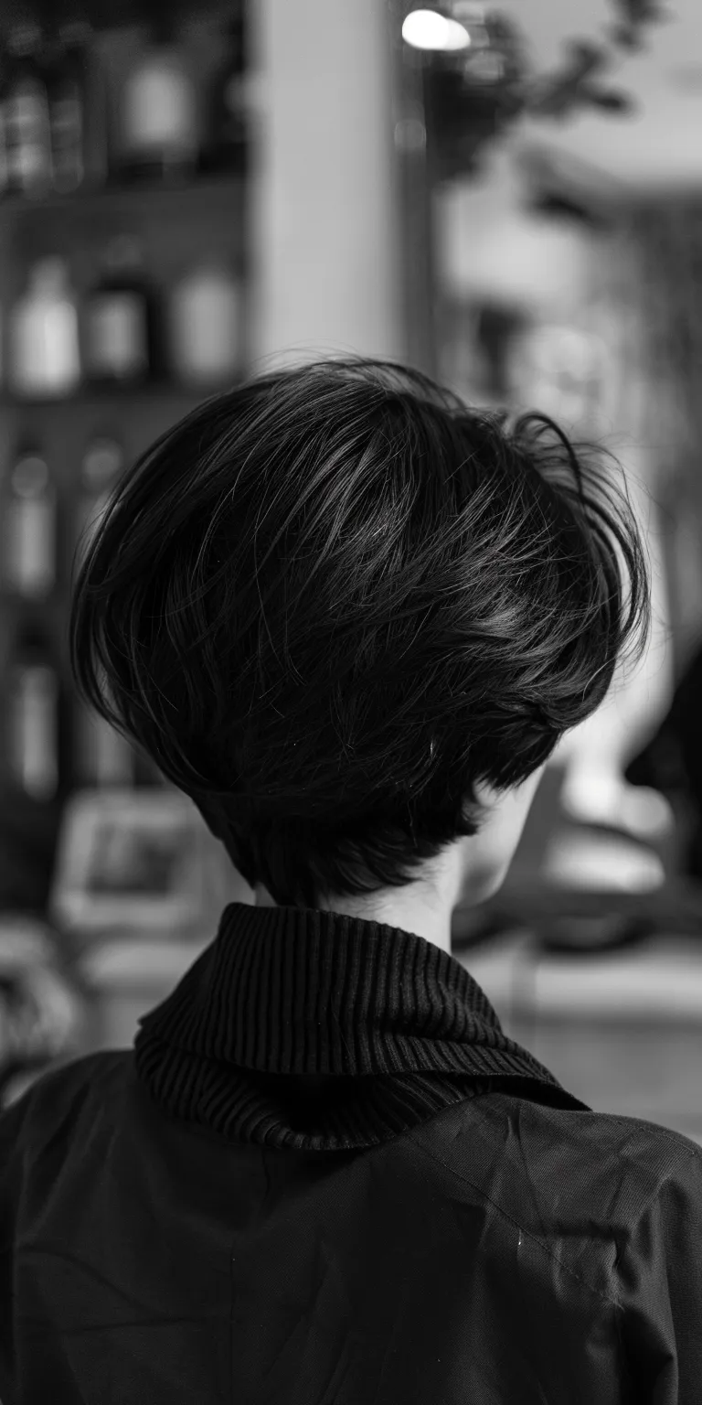 70s hairstyles women Asymmetric cut, Chignon, Bob Bouffant, Short brush cut