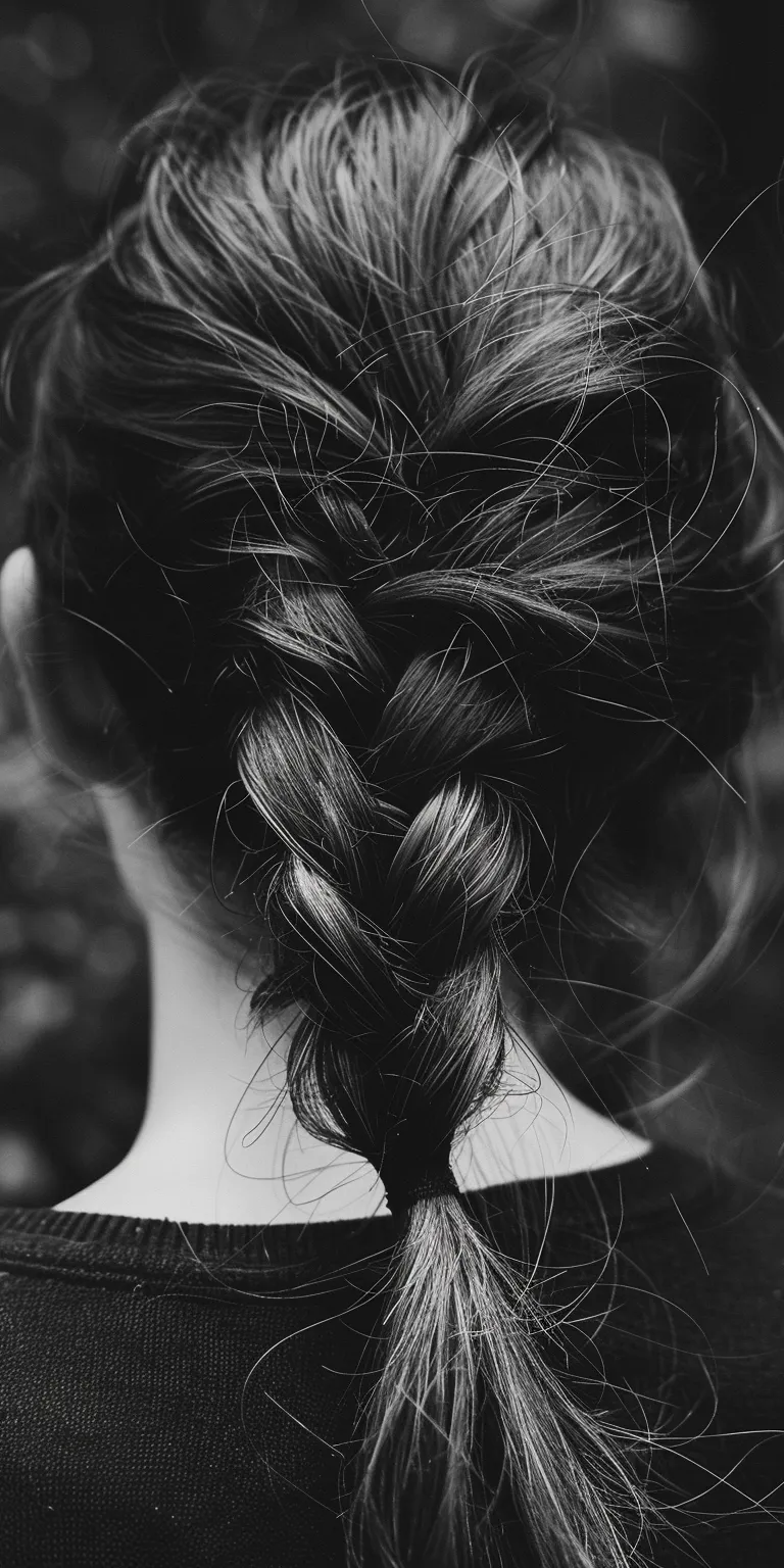 side bangs hairstyle French braid, Braid, Waterfall braids, Milkmaid Boho braids