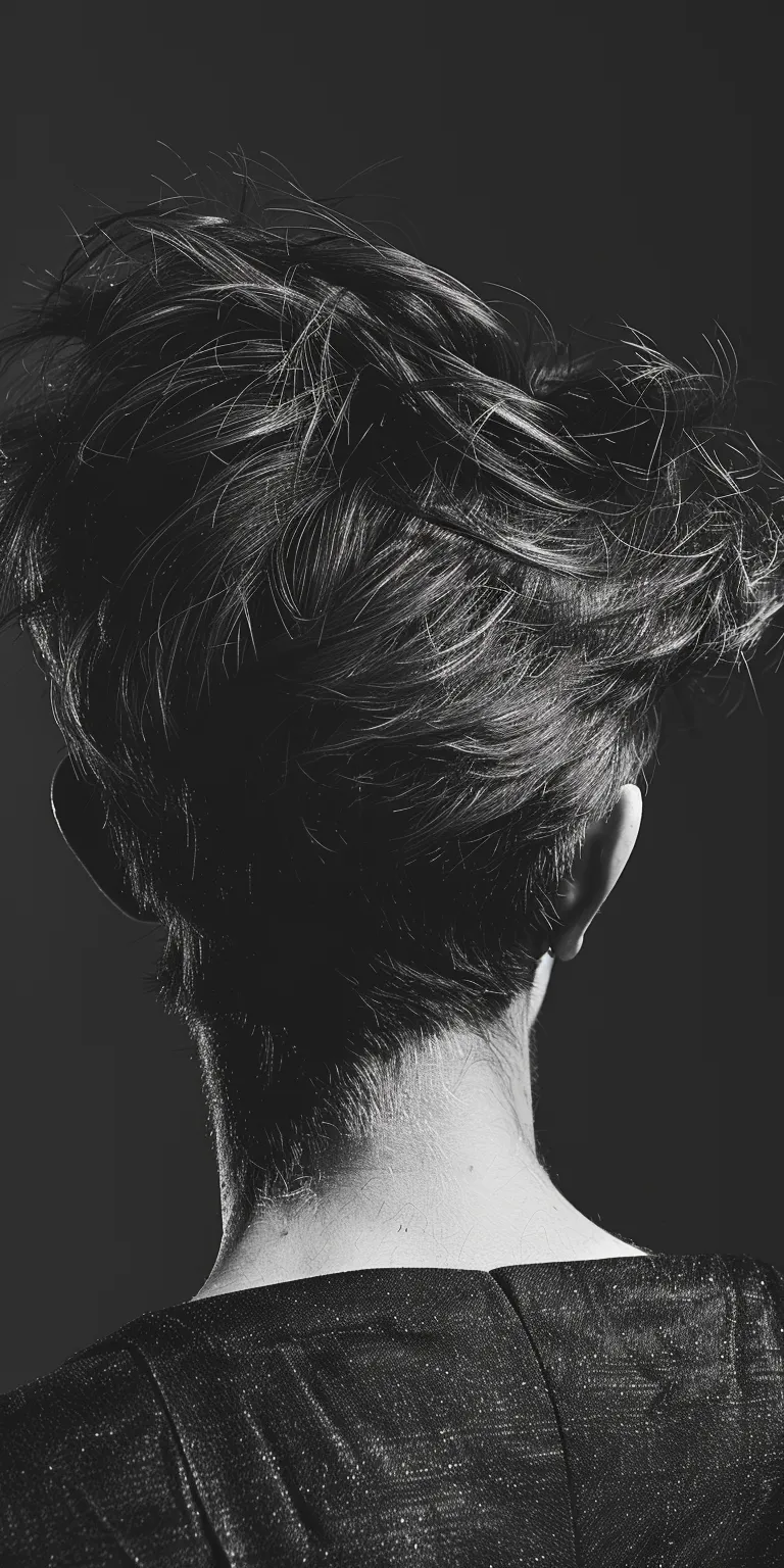 masculine haircuts Asymmetric cut, Pixie Feathered hair, Chignon, Short brush cut