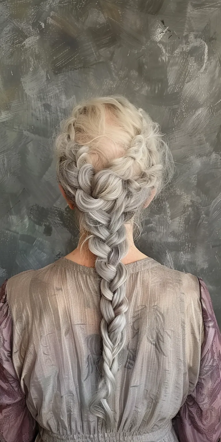 helen mirren hairstyles Waterfall braids, French braid, Braid, Updo, Milkmaid braid