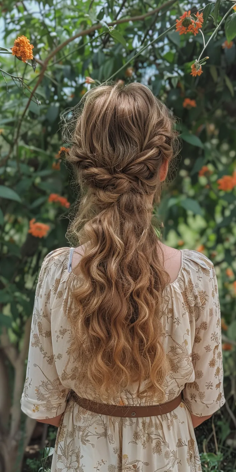 boho hairstyles Boho braids, Waterfall Updo, Milkmaid braid, Braid