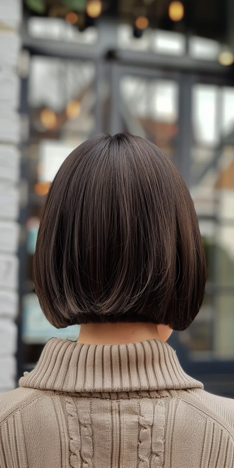 short haircuts for straight hair Asymmetric cut, Bob Japanese women's hairstyles, Stacked bob, Layered