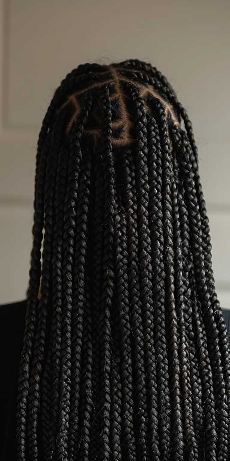 large knotless box braids Crochet braids, Hair twists, Waterfall Boho Dreadlocks