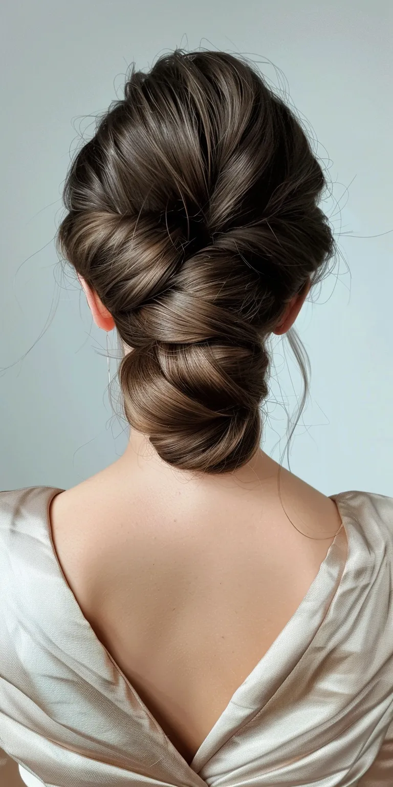 virtual hairstyles Chignon, Updo, French twist, braid, Milkmaid braid