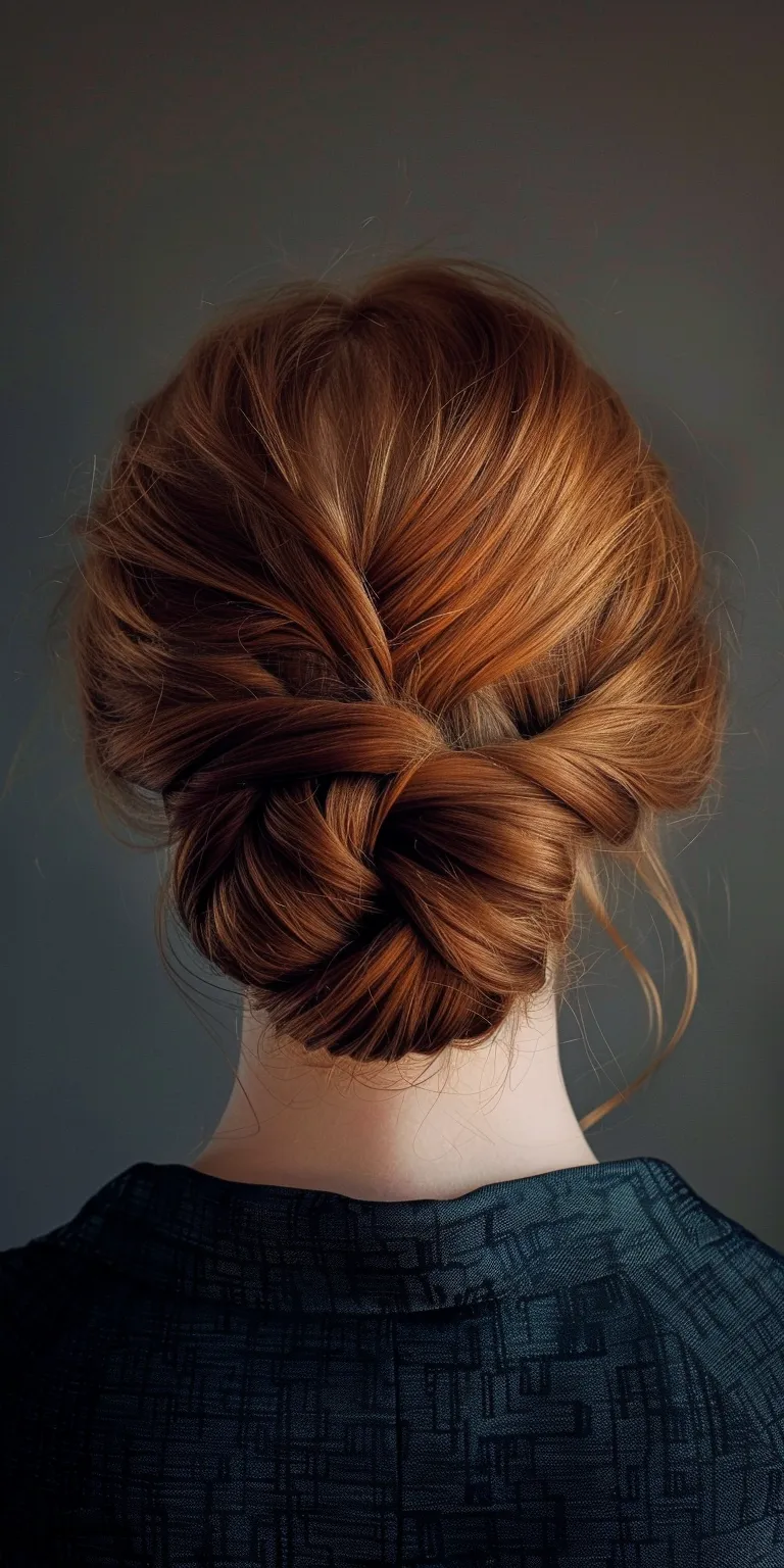 wig hairstyles Updo, Chignon, French twist, Ballerina bun, Milkmaid braid