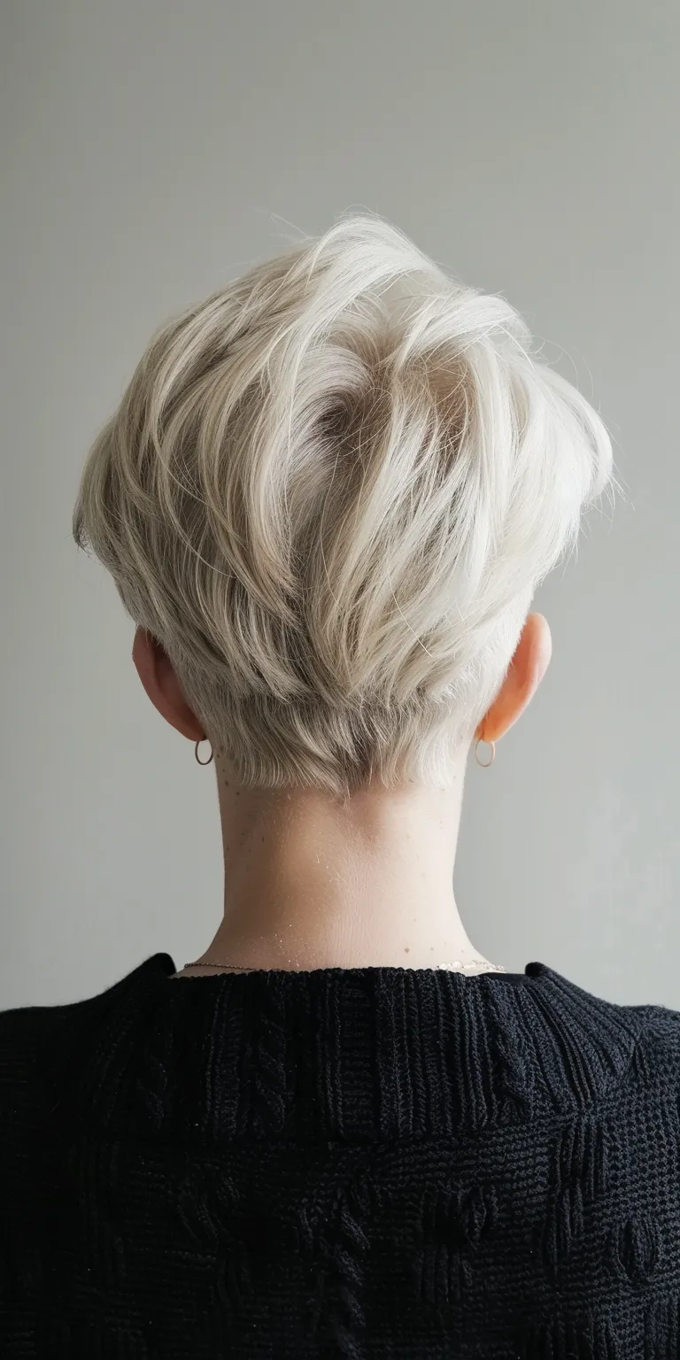 short hairstyles for over 60 Asymmetric cut, Pixie Short brush Pompadour, Chignon