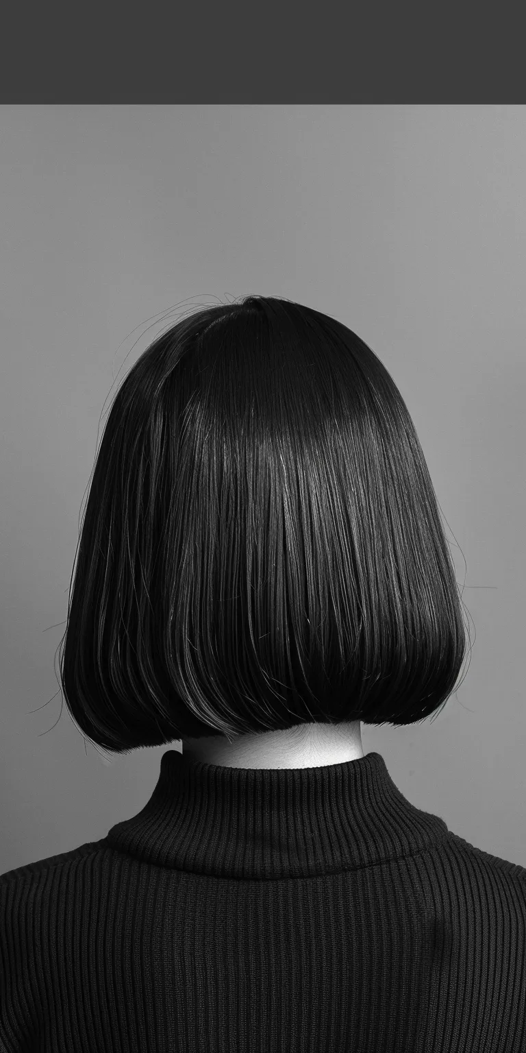 chin length bob Asymmetric cut, Bob Japanese women's hairstyles, Short brush Professional cut