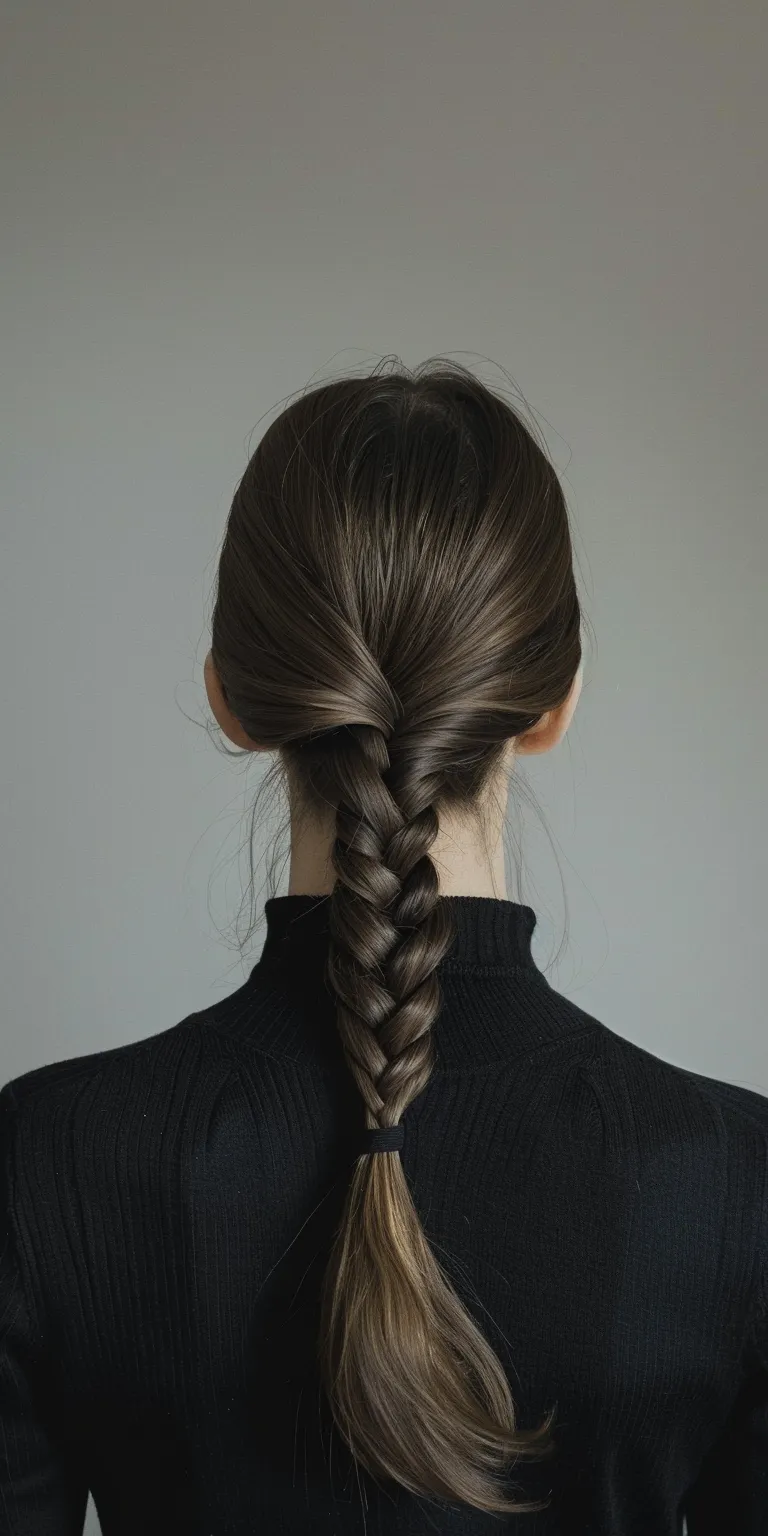 pony hairstyles French twist, braid, Braid, Waterfall braids, Chignon