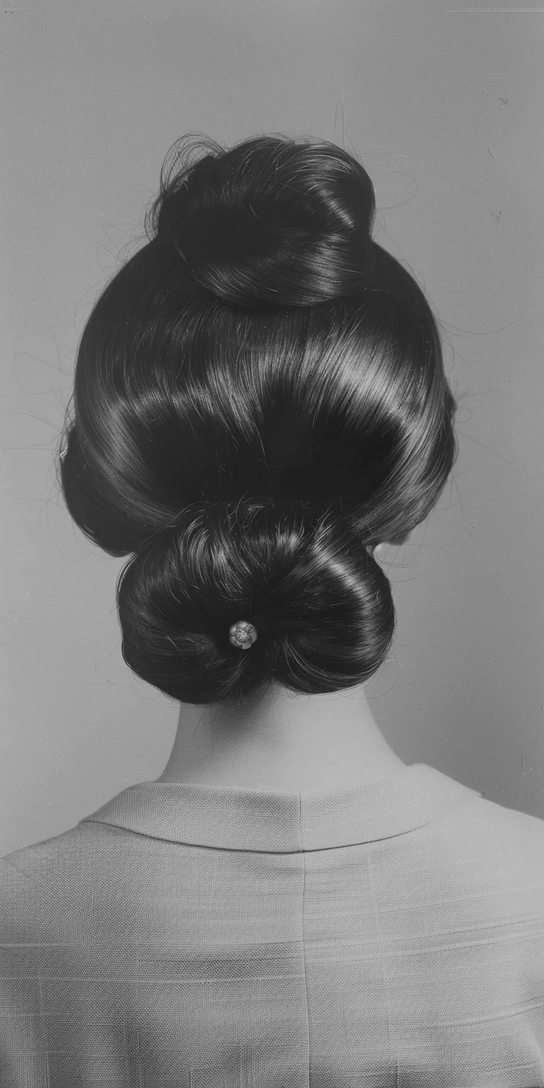 ducktail hairstyle Chignon, Updo, Finger wave, Japanese women's hairstyles, French twist