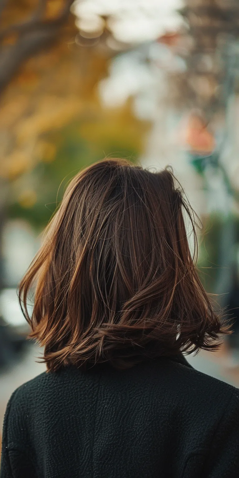 mid length haircuts Layered hair, Japanese women's hairstyles, Chignon, Feathered Long hair