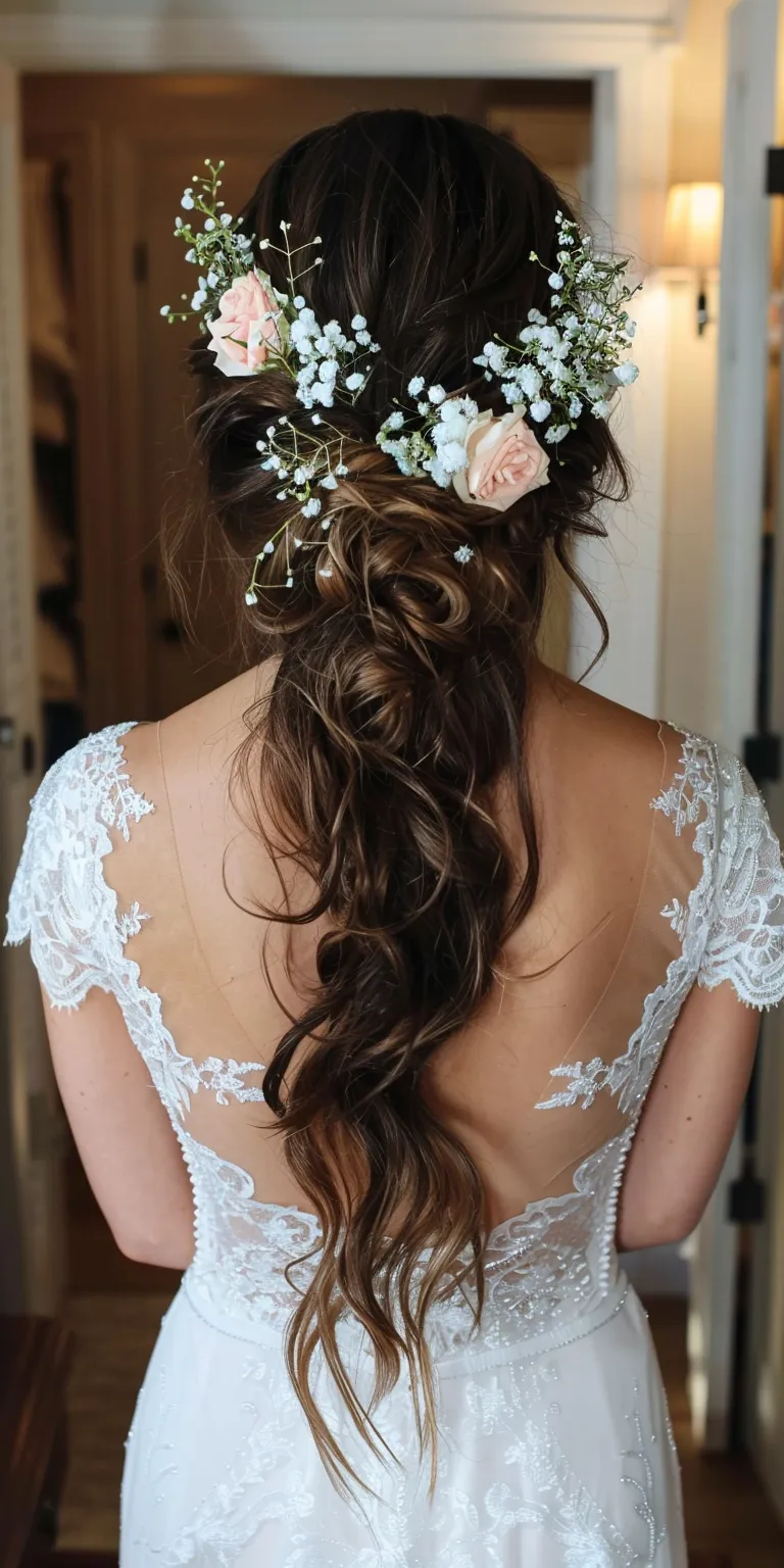 wedding hairstyles for long hair Updo, Boho braids, Ballerina bun, Milkmaid braid, Waterfall braids