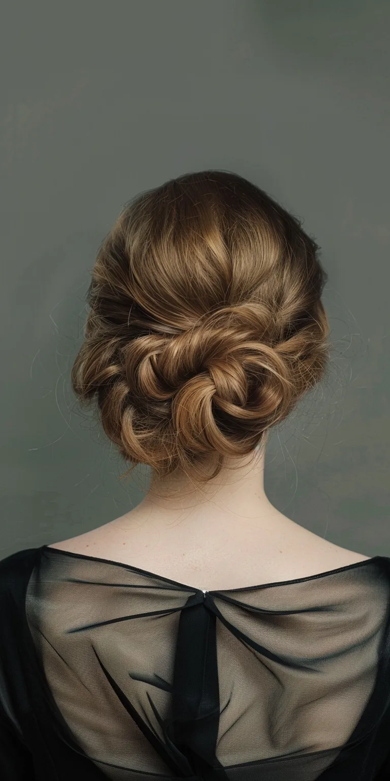 formal hairstyles Updo, Chignon, Milkmaid braid, French twist, Ballerina bun