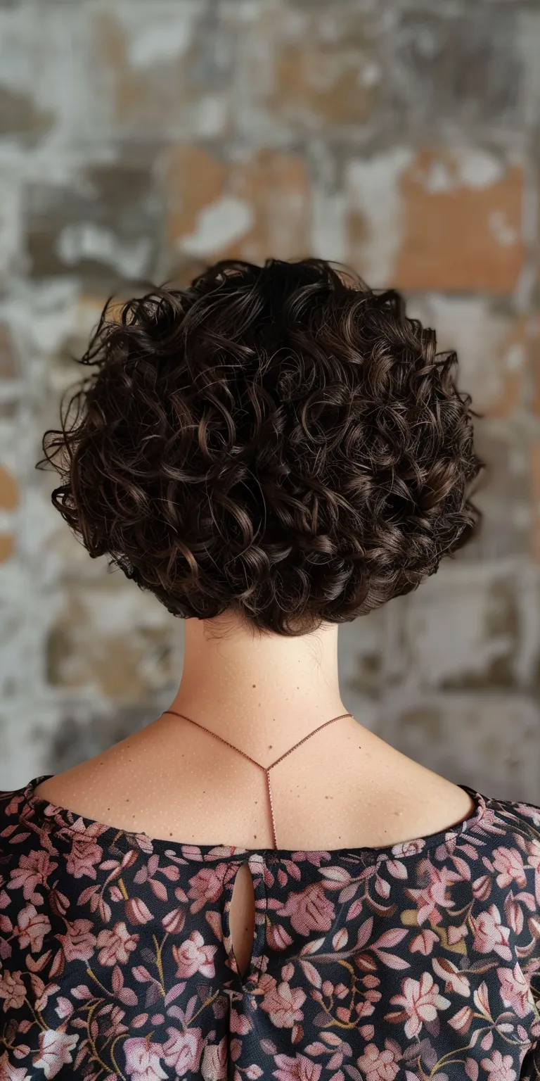 short curls Digital perm, Asymmetric cut, Updo, Ringlets, Historical Christian hairstyles