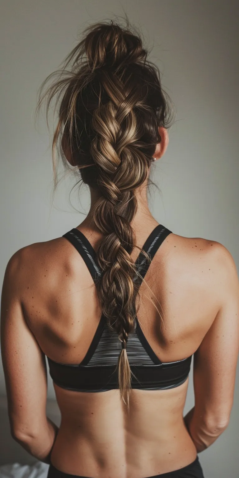 workout hairstyles French braid, Braid, Waterfall braids, Hair twists, Boho braids