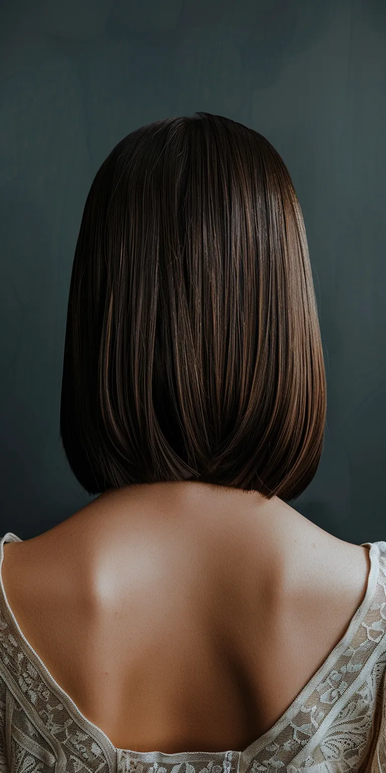 long bob hairstyle Asymmetric cut, Layered hair, Bob Japanese women's hairstyles, Stacked