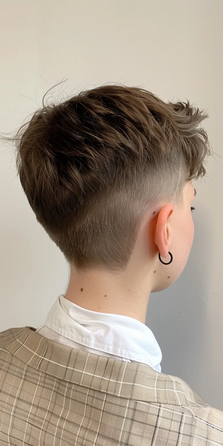 skin fade haircuts Asymmetric cut, Short brush Professional Butterfly haircut, Pompadour