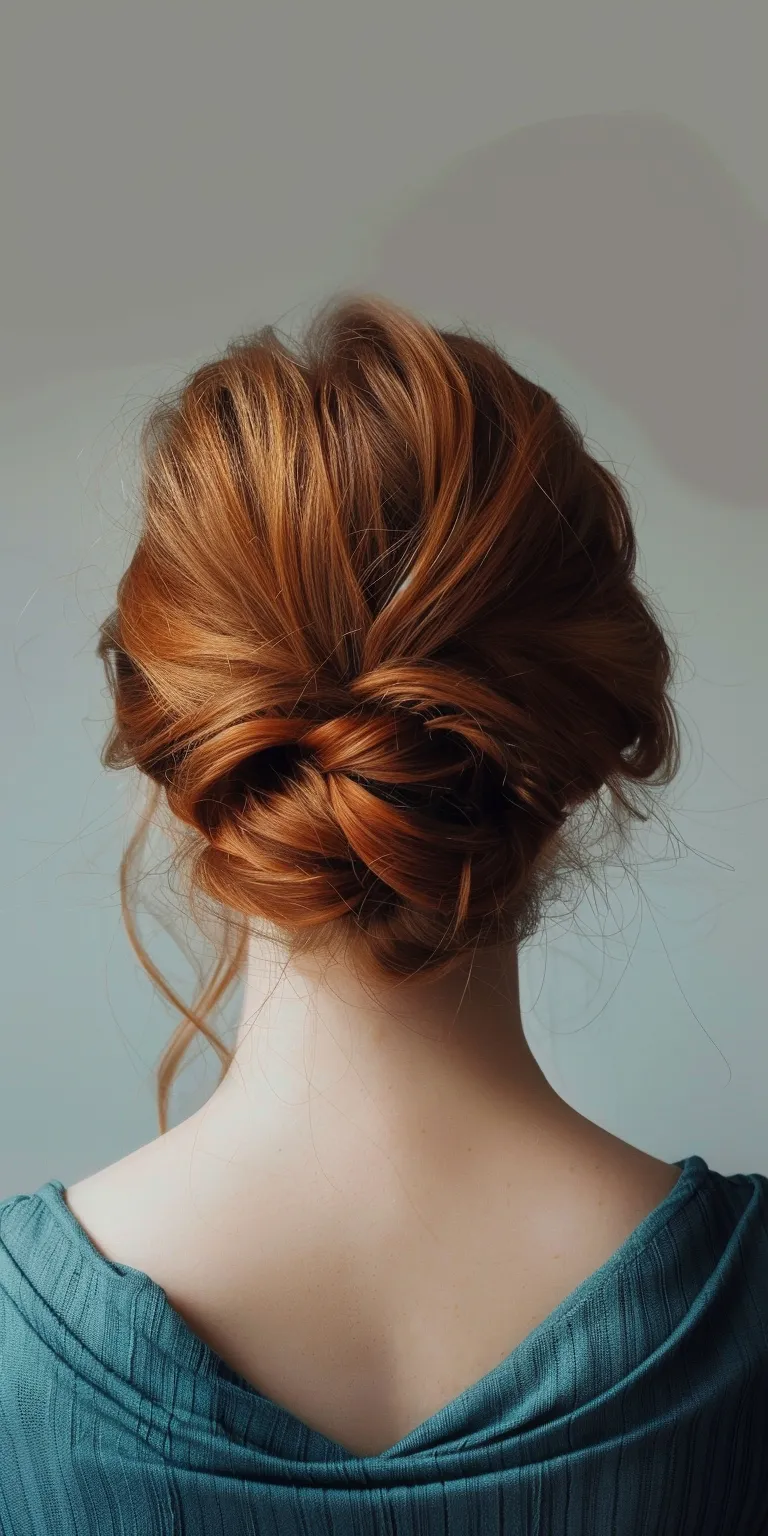 easy hair styles Updo, Chignon, French twist, Ballerina bun, Milkmaid braid