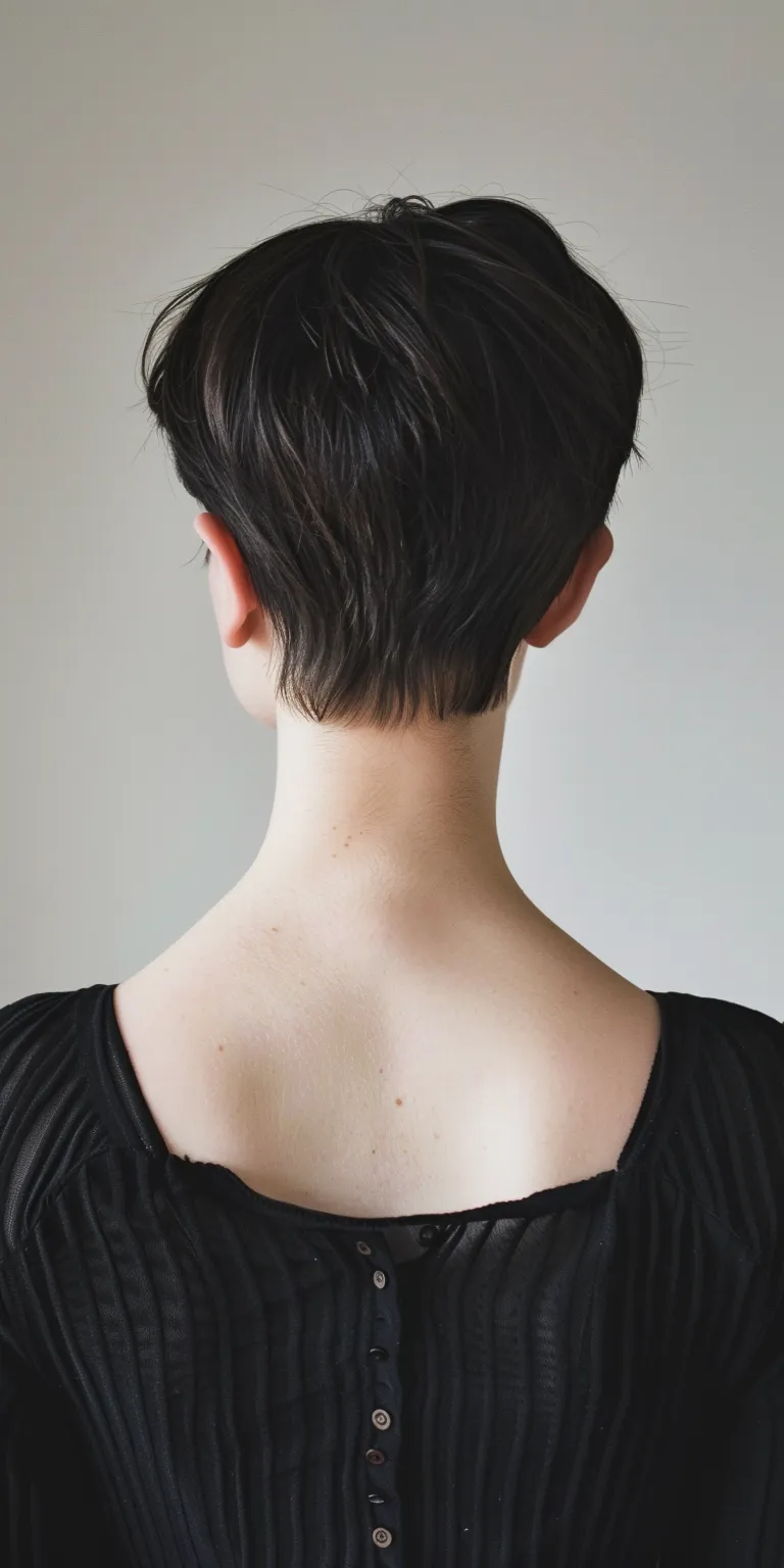 cute short haircuts Asymmetric cut, Pixie Chignon, Short brush Updo