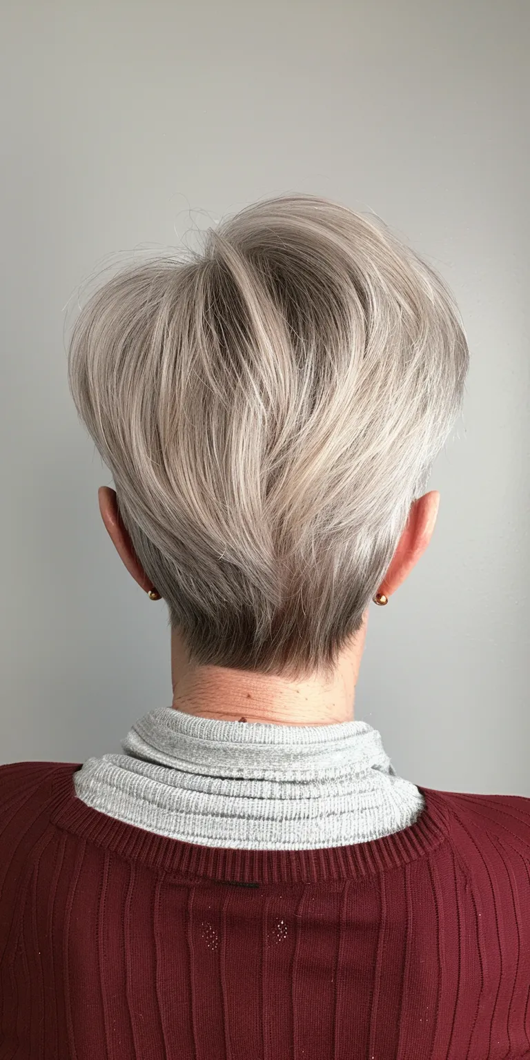 hair styles for women over 70 Asymmetric cut, Short brush Pompadour, Digital perm, Professional cut