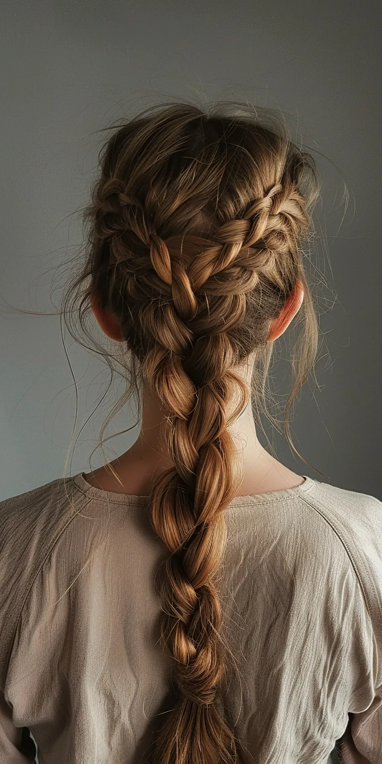 side braid hairstyle French braid, Braid, Waterfall braids, Boho Milkmaid