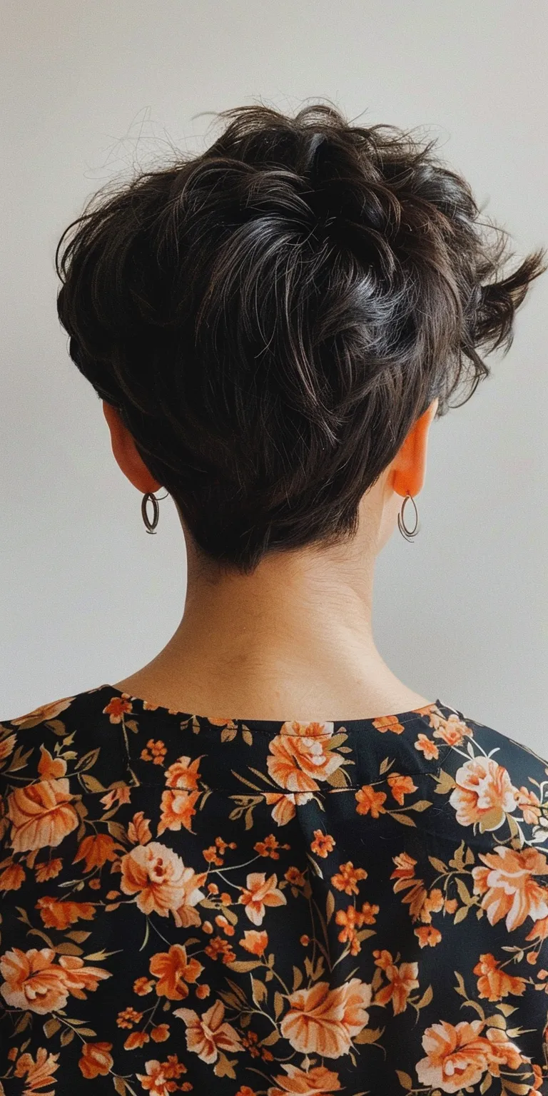 ideas for short hair styles Updo, Chignon, French twist, Asymmetric cut, Pompadour