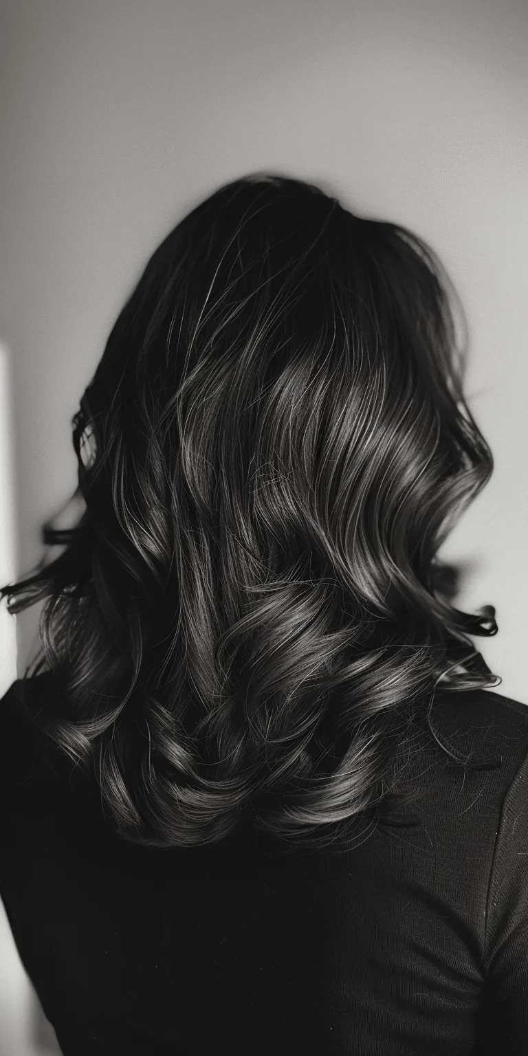 medium hair styles Layered hair, Ringlets, Asymmetric cut, Chignon, Long