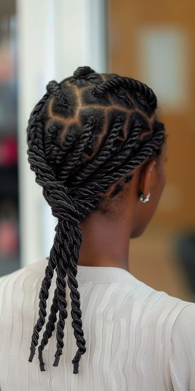 two strand twist hairstyles Waterfall braids, Hair twists, French twist, Crochet Cornrows