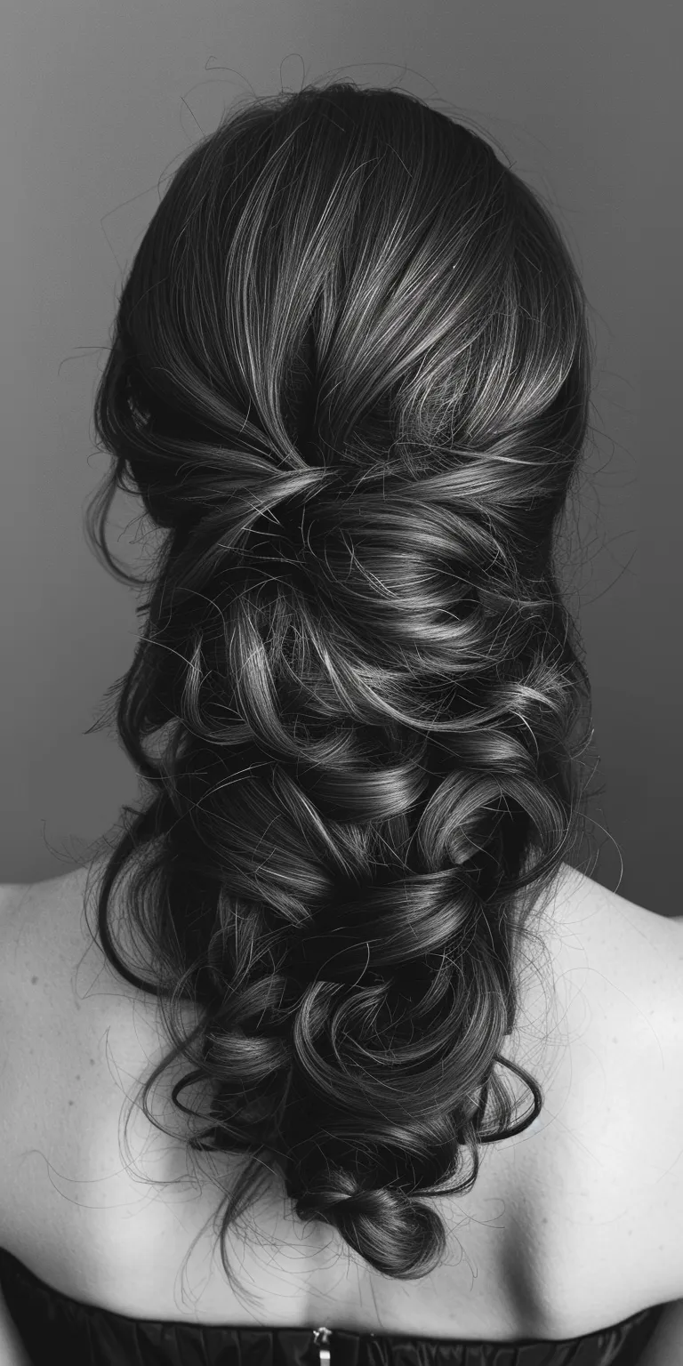 formal hairstyles Chignon, French braid, Waterfall braids, Updo, Milkmaid braid