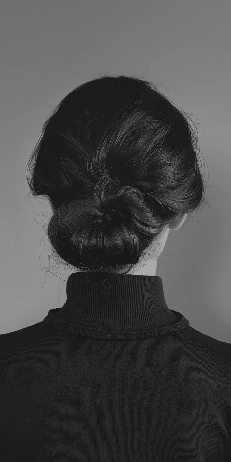 90's hairstyles Chignon, Updo, Japanese women's hairstyles, French twist, Ballerina bun