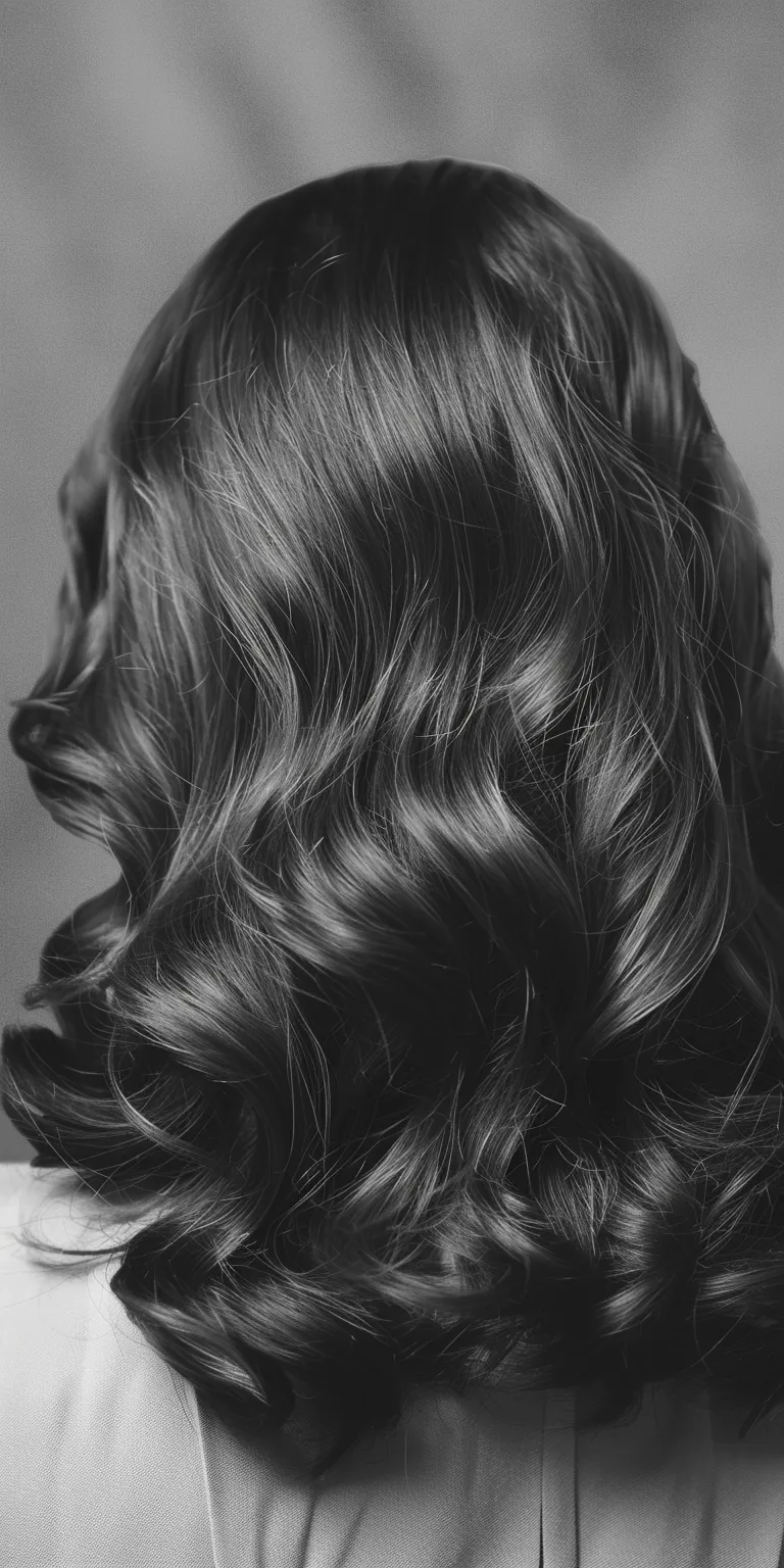 wavy hair style Finger wave, Ringlets, Asymmetric cut, Layered hair, Chignon