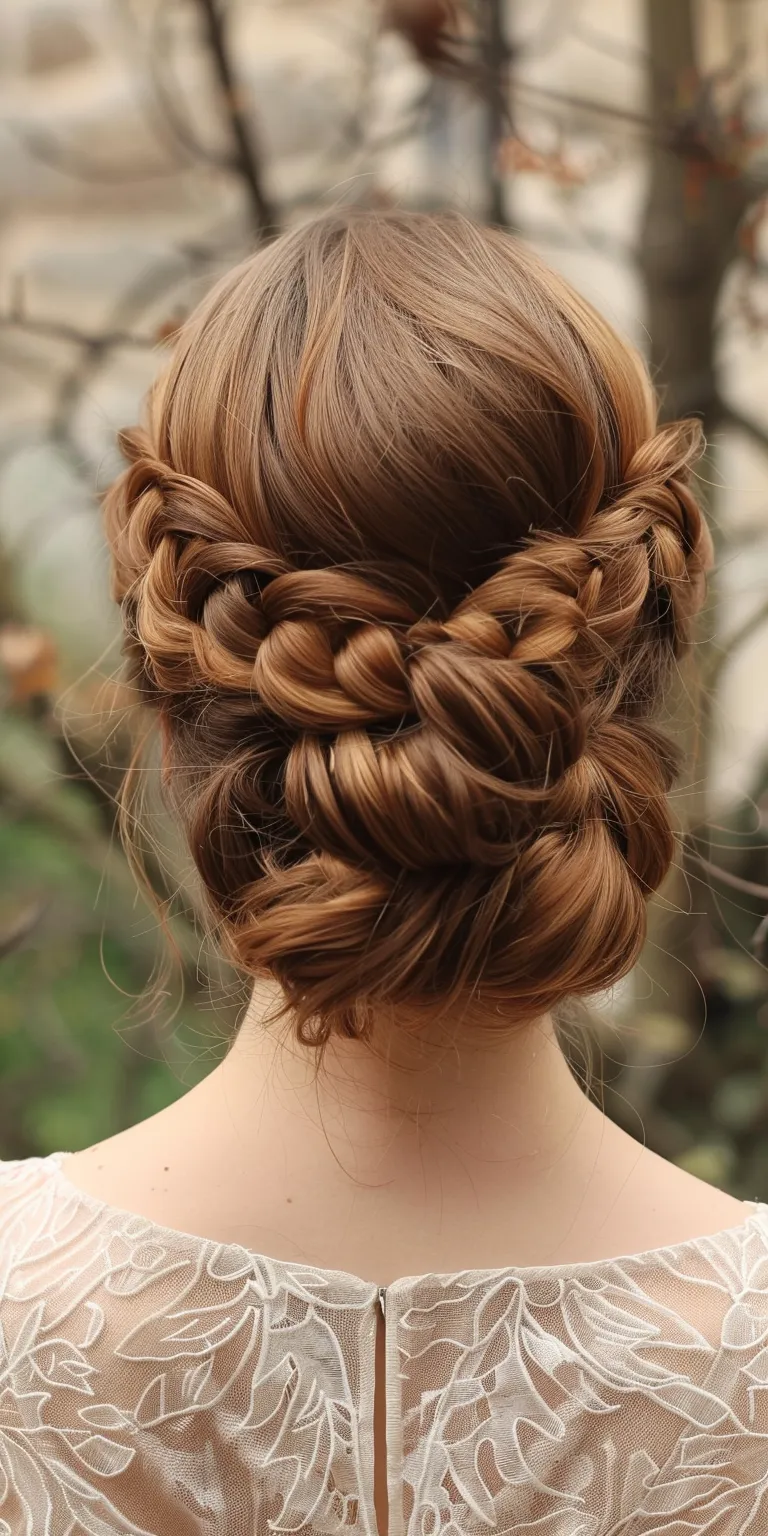 cute updo hairstyles Milkmaid braid, Updo, French Braid, Chignon