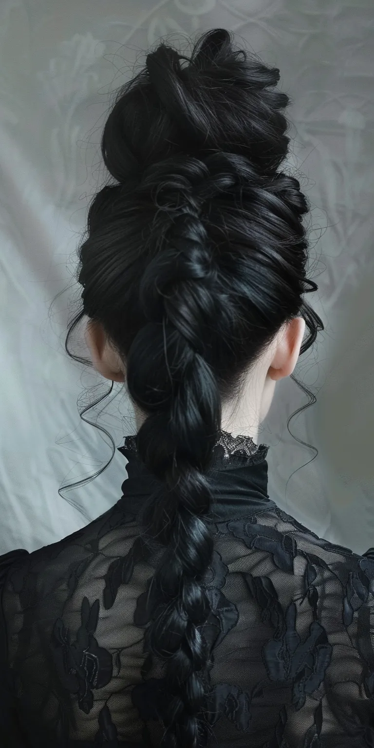 vampire hairstyles Waterfall braids, French braid, Braid, twist, Japanese women's