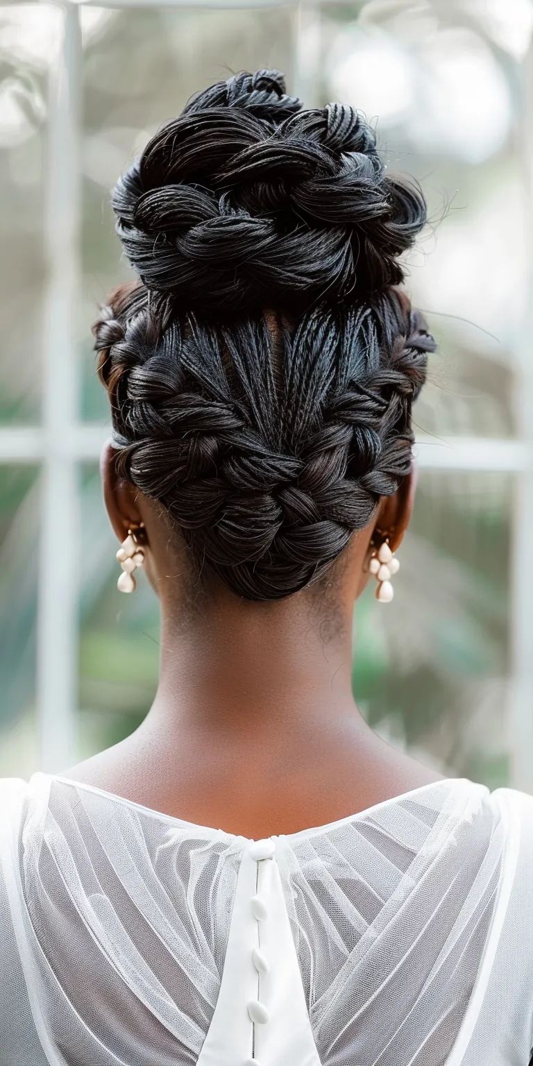 braided updo hairstyles French twist, Updo, Chignon, Waterfall braids, Milkmaid braid