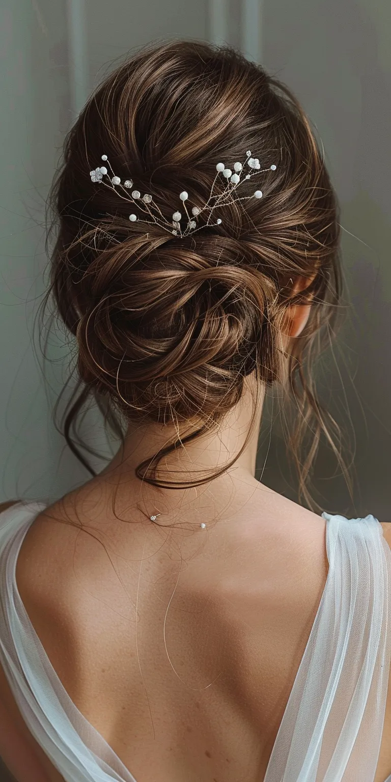 up hair styles for wedding Milkmaid braid, Updo, Chignon, Boho braids, Waterfall braids