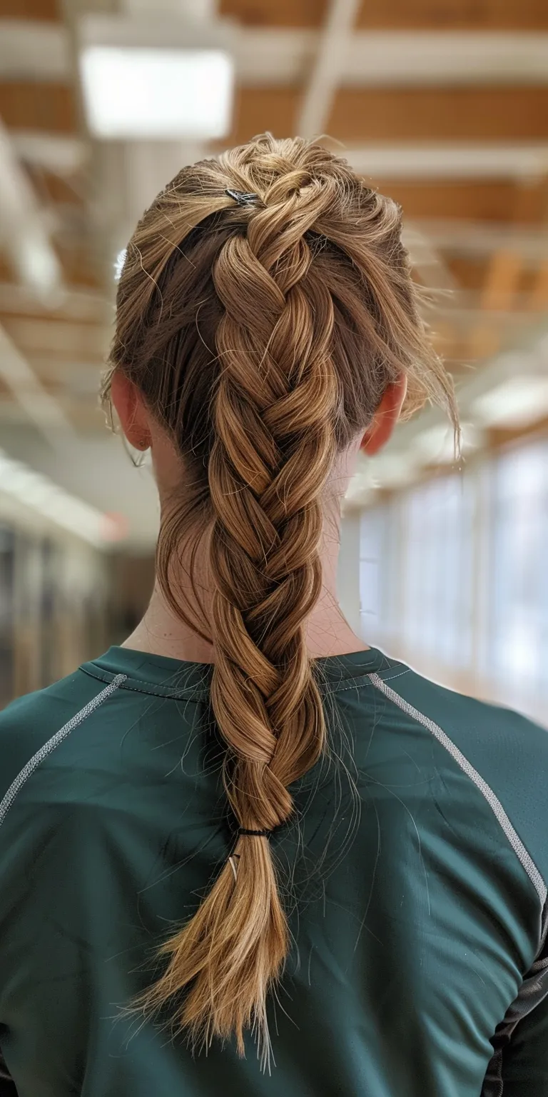 volleyball hairstyles French braid, Waterfall braids, Braid, twist, Boho braids