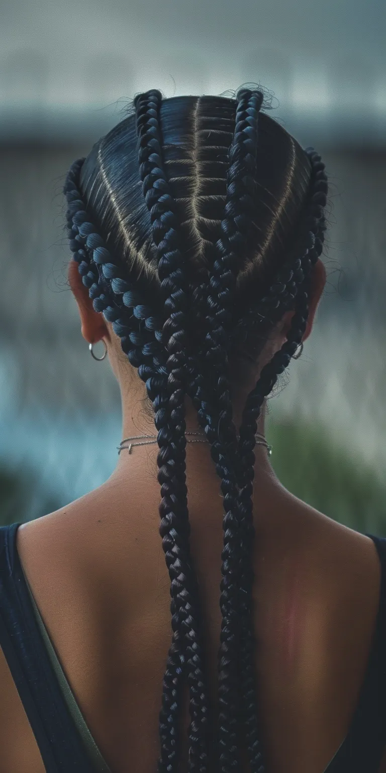 black hair styles Hair twists, Braid, Waterfall braids, Cornrows, Boho braids